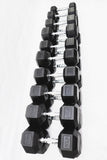 5LB-50LB Rubber Hex Dumbbell Set